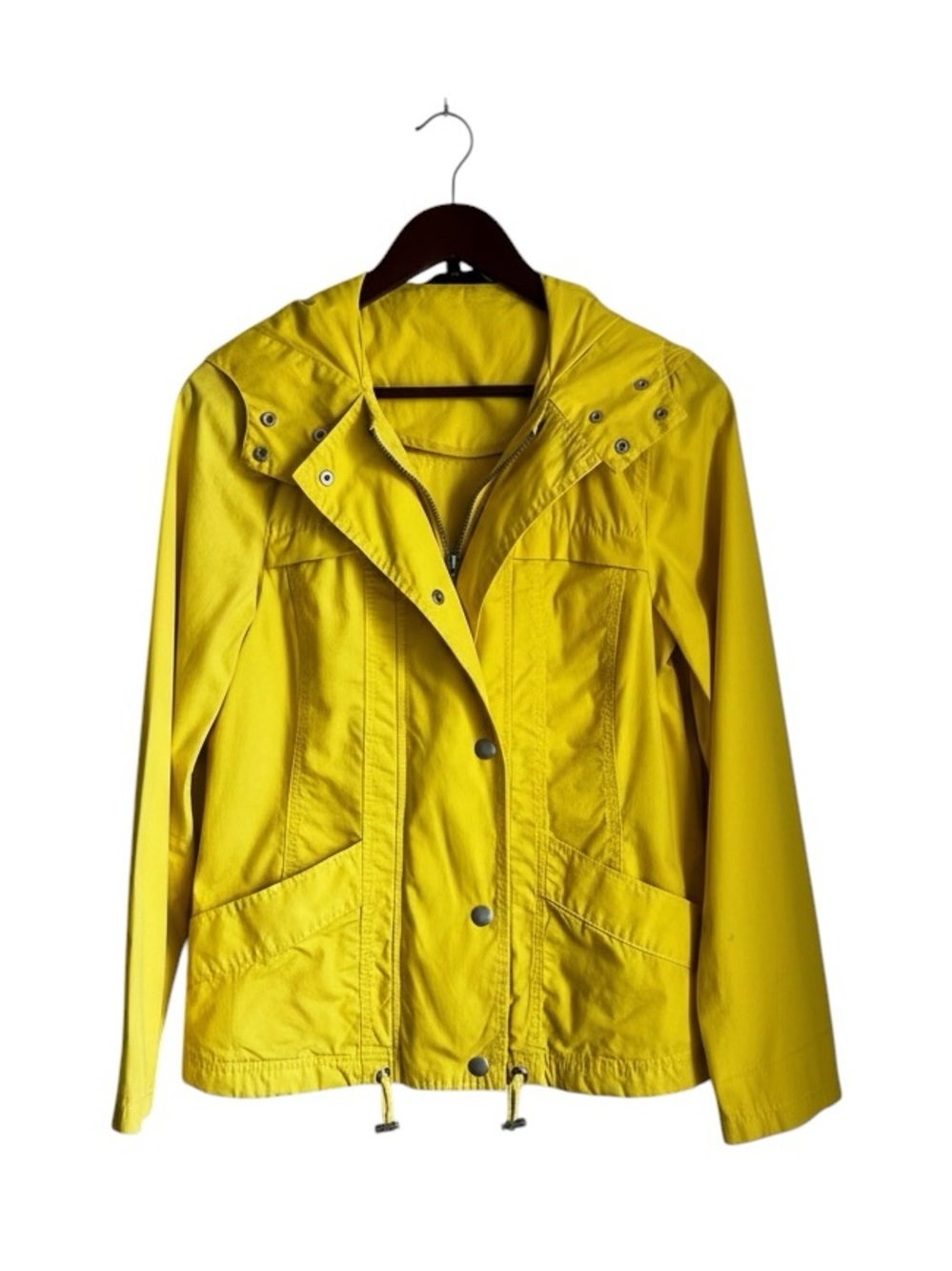Marks & Spencer Soft Yellow Hooded Lightweight Utility Jacket US 4/UK 8